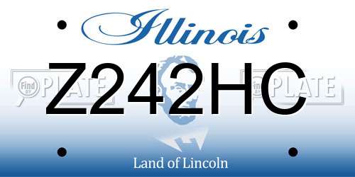 Z242HC Illinois License Plate