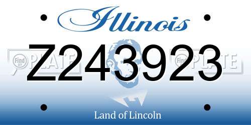 Z243923 Illinois License Plate