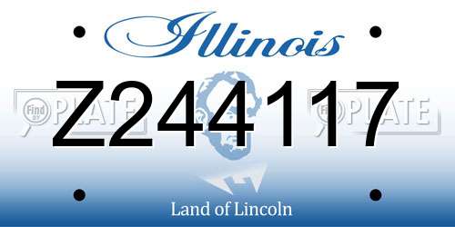 Z244117 Illinois License Plate