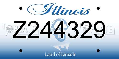 Z244329 Illinois License Plate