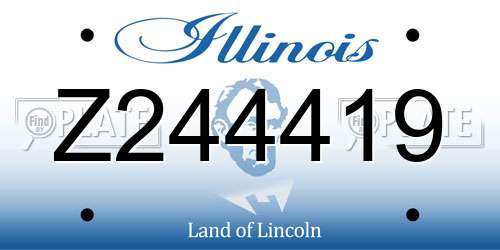 Z244419 Illinois License Plate
