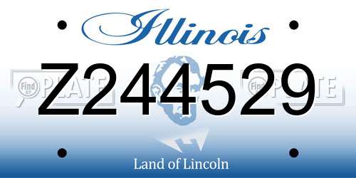 Z244529 Illinois License Plate