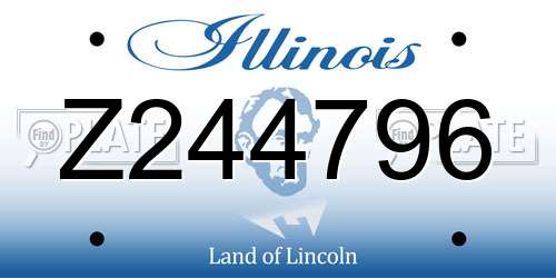 Z244796 Illinois License Plate
