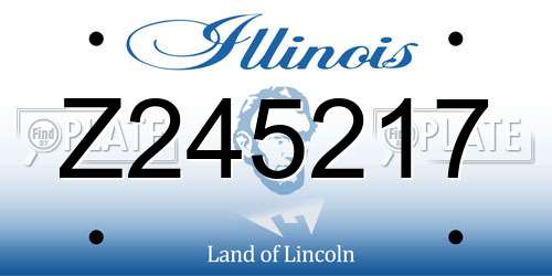 Z245217 Illinois License Plate