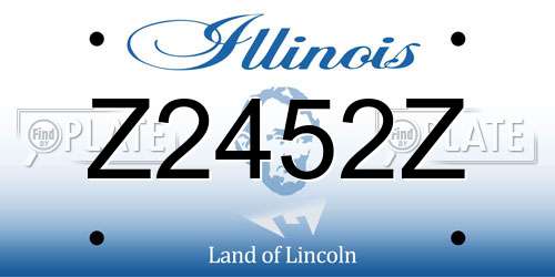 Z2452Z Illinois License Plate