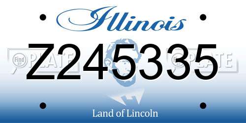 Z245335 Illinois License Plate