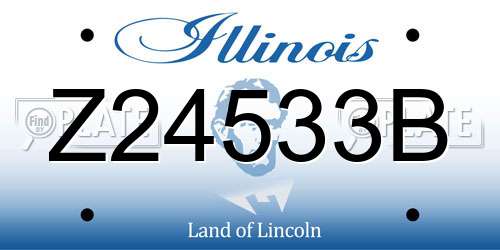 Z24533B Illinois License Plate
