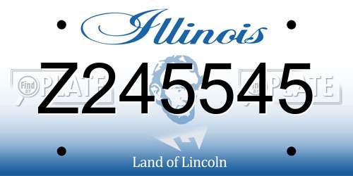 Z245545 Illinois License Plate