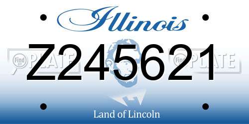 Z245621 Illinois License Plate
