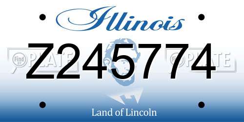 Z245774 Illinois License Plate