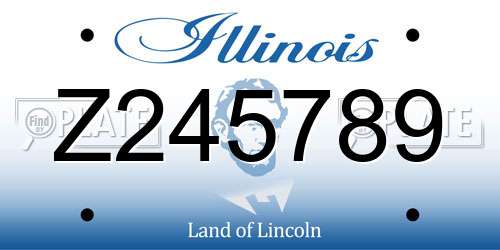 Z245789 Illinois License Plate