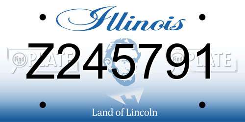 Z245791 Illinois License Plate