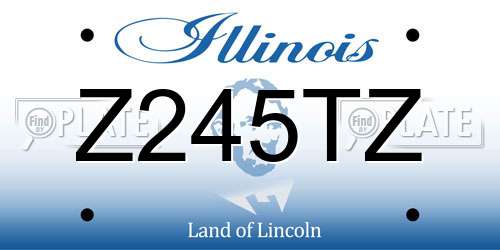 Z245TZ Illinois License Plate
