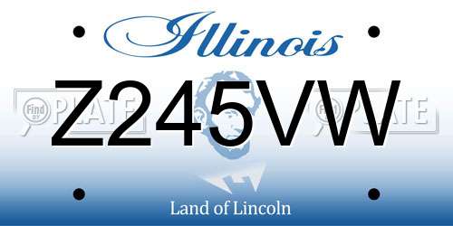Z245VW Illinois License Plate