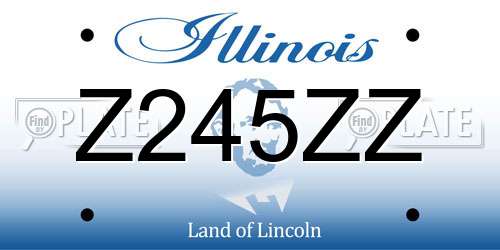 Z245ZZ Illinois License Plate