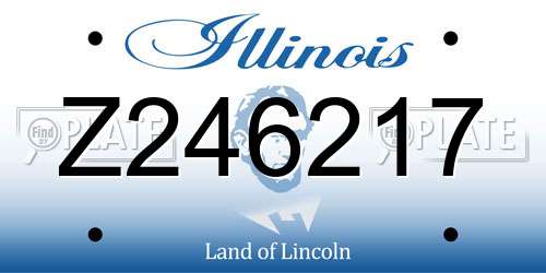 Z246217 Illinois License Plate