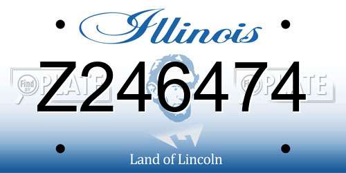 Z246474 Illinois License Plate