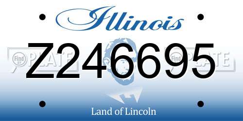 Z246695 Illinois License Plate