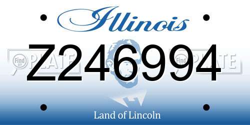 Z246994 Illinois License Plate