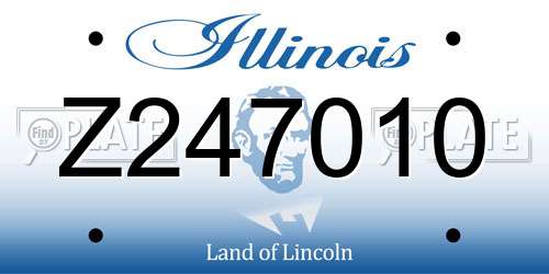 Z247010 Illinois License Plate