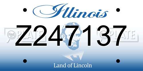 Z247137 Illinois License Plate