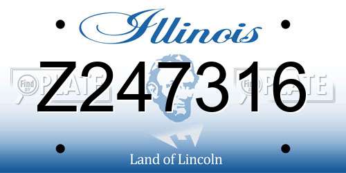 Z247316 Illinois License Plate