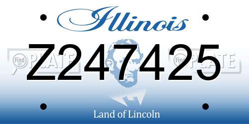 Z247425 Illinois License Plate