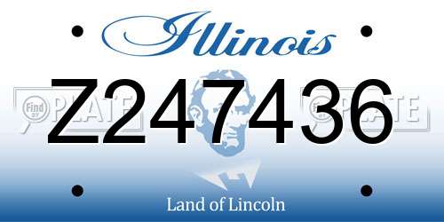 Z247436 Illinois License Plate
