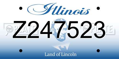 Z247523 Illinois License Plate