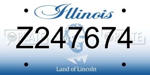 Z247674 Illinois License Plate