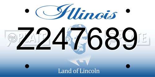 Z247689 Illinois License Plate