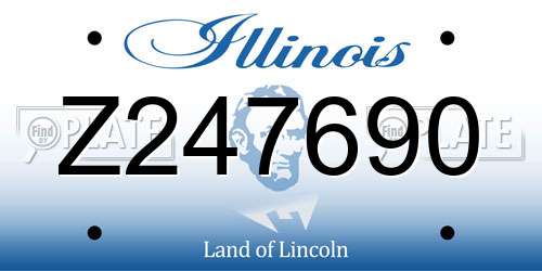 Z247690 Illinois License Plate