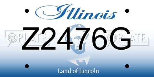 Z2476G Illinois License Plate