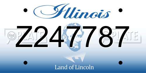 Z247787 Illinois License Plate