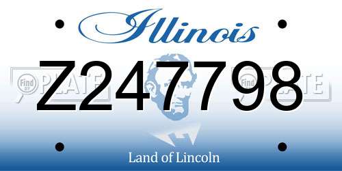 Z247798 Illinois License Plate