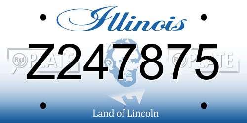 Z247875 Illinois License Plate