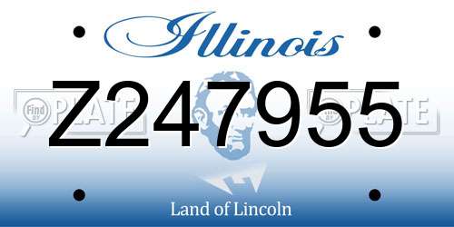 Z247955 Illinois License Plate