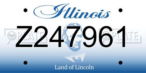 Z247961 Illinois License Plate