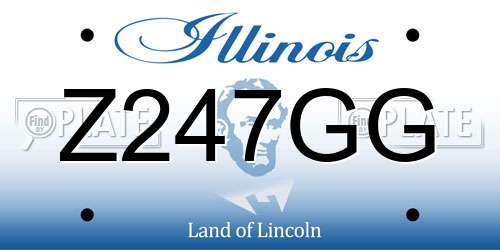Z247GG Illinois License Plate