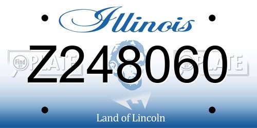Z248060 Illinois License Plate