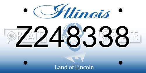 Z248338 Illinois License Plate