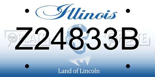 Z24833B Illinois License Plate