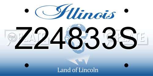 Z24833S Illinois License Plate