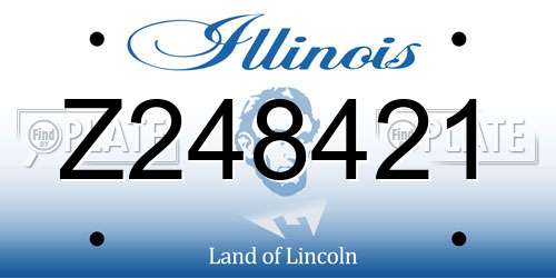 Z248421 Illinois License Plate