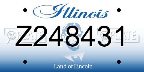 Z248431 Illinois License Plate