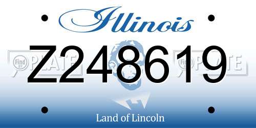 Z248619 Illinois License Plate