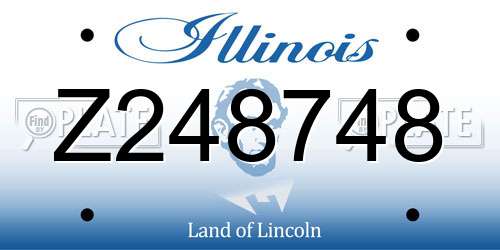 Z248748 Illinois License Plate