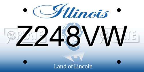 Z248VW Illinois License Plate