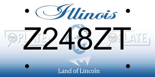 Z248ZT Illinois License Plate
