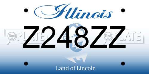 Z248ZZ Illinois License Plate